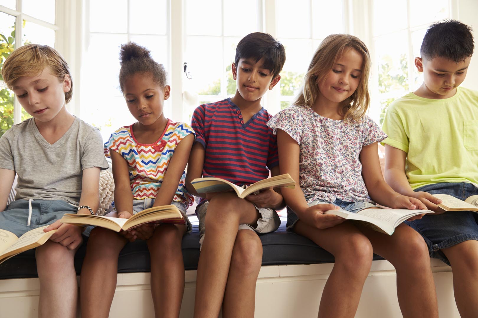 Children reading together