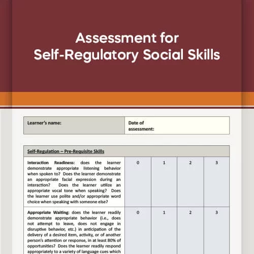 Assessment for Self-Regulatory Social Skills