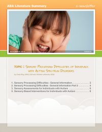 Sensory Processing Difficulties Of Individuals With ASD